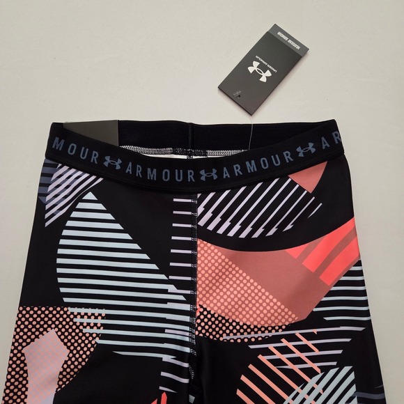 Under Armour Women's HeatGear Compression High Rise Printed Bike Shorts - Picture 3 of 13